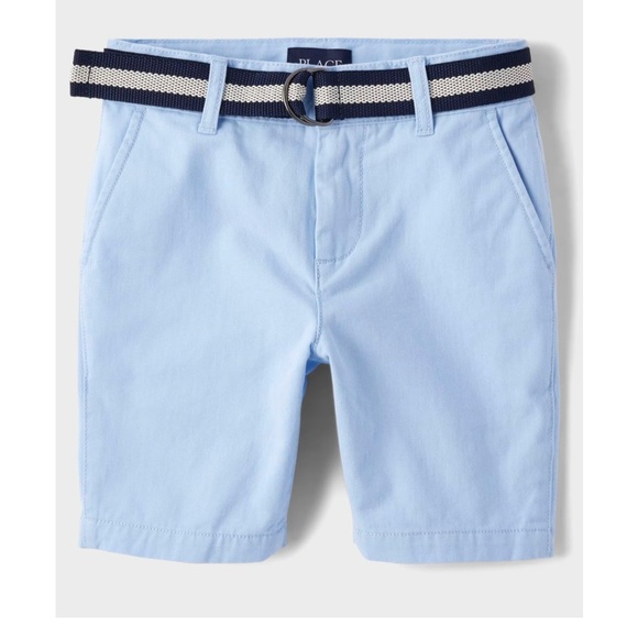 4/$20 The Children’s Place boys Sky Blue Shorts with Belt size 16. NWT - Picture 1 of 7